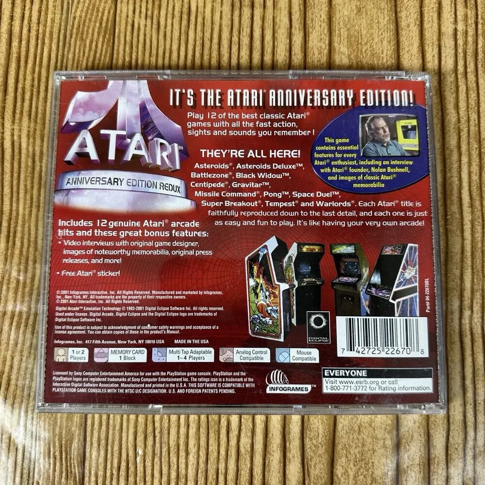 Atari Anniversary Edition Redux (PlayStation 1 PS1) CIB COMPLETE & TESTED‎
